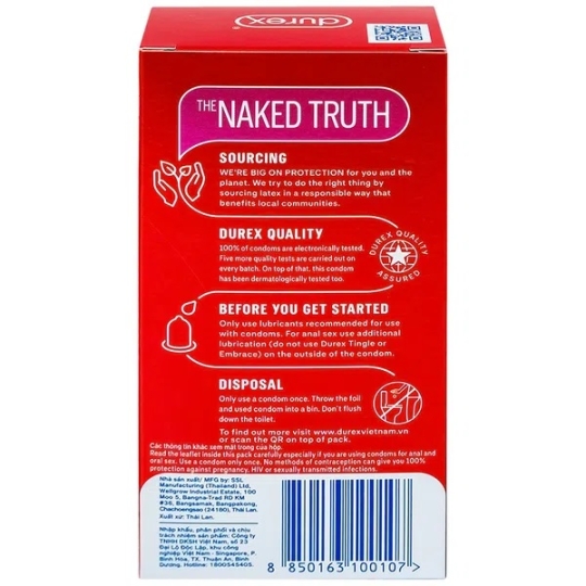 Hộp 12 cái BCS siêu mỏng Durex Fetherlite