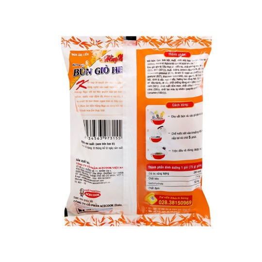 Hằng nga bún giò heo 75gr