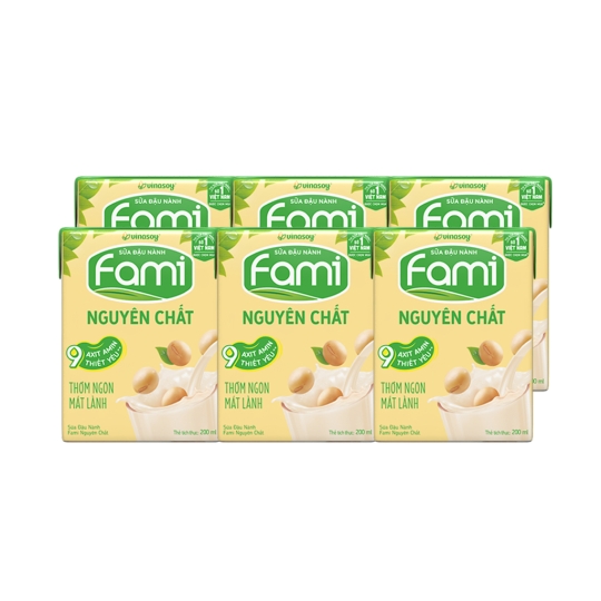 Sữa đậu nành Fami nguyên chất 200ml 