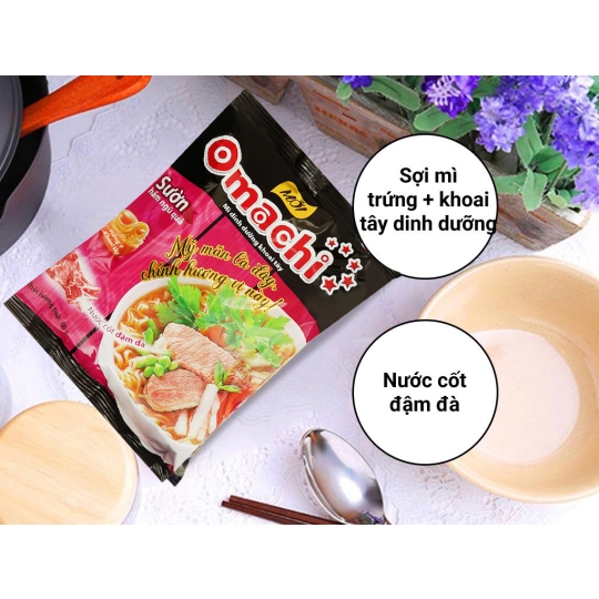 Mì gói Omachi Sườn hầm ngũ quả 80gr