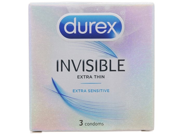 Hộp 3 cái BCS siêu mỏng, tăng cảm xúc Durex Invisible Extra Thin Extra